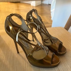 Jimmy Choo - gold / bronze high heels 39